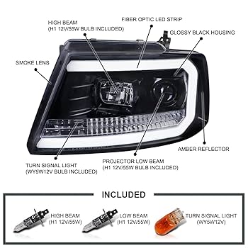 Amazon.com: SPEC-D TUNING Black Smoke LED Tube Projector